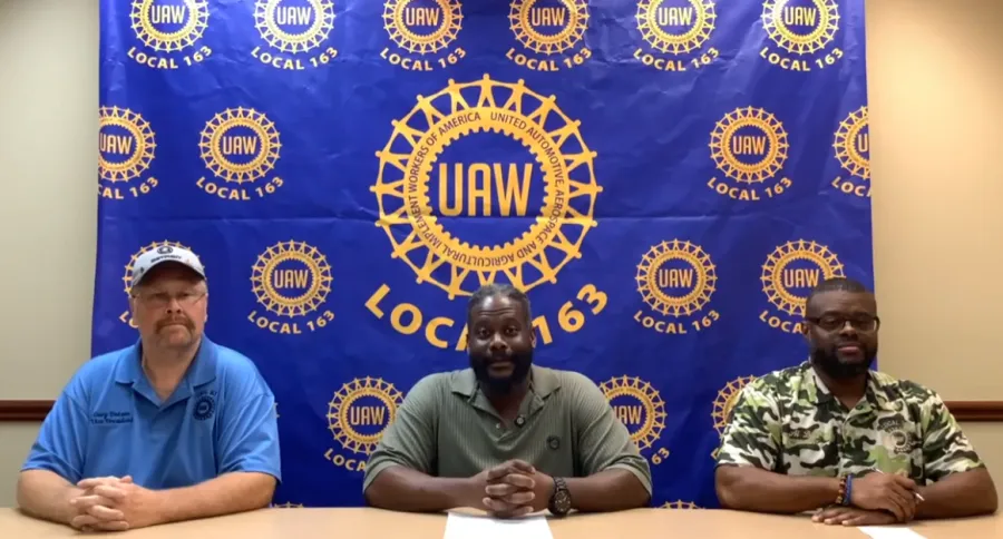 UAW Local 163 President Al Byrd and Vice President Gary Dotson