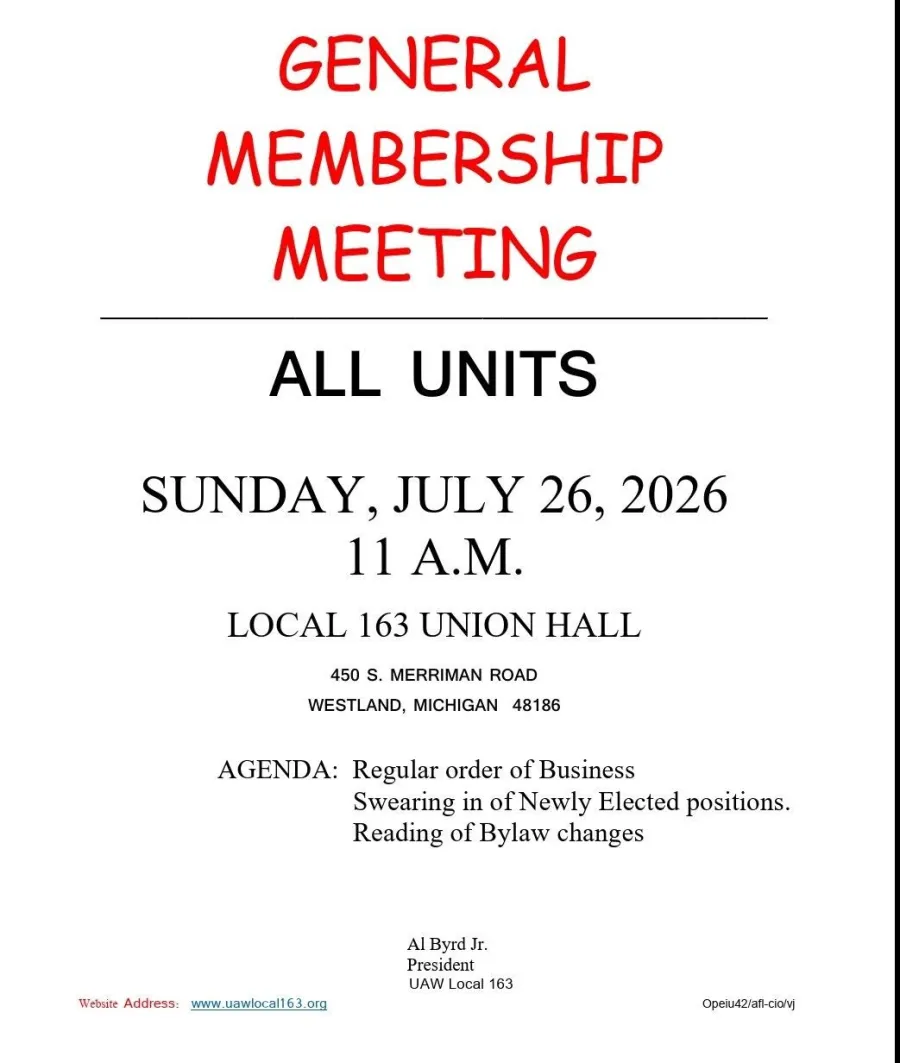 General Membership Meeting 7-26-26